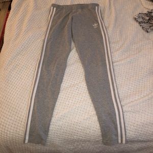 Grey adidas full length leggings